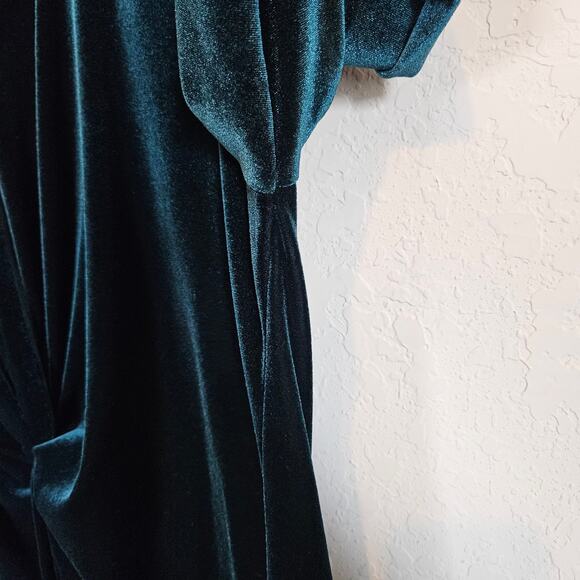 Calvin Klein Green Velvet Dress Waist Knot Plus Size 20W Holiday Party Office - Picture 7 of 10